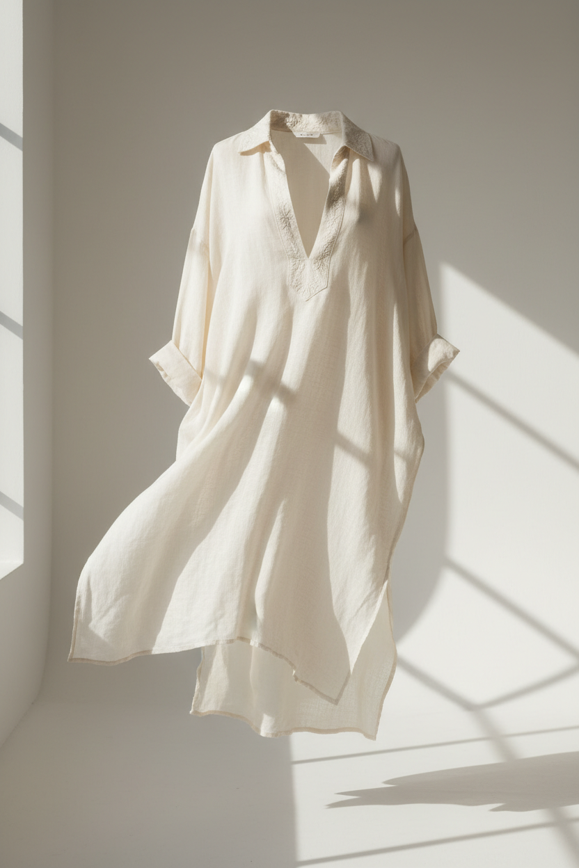 Camisa de Lino Larga