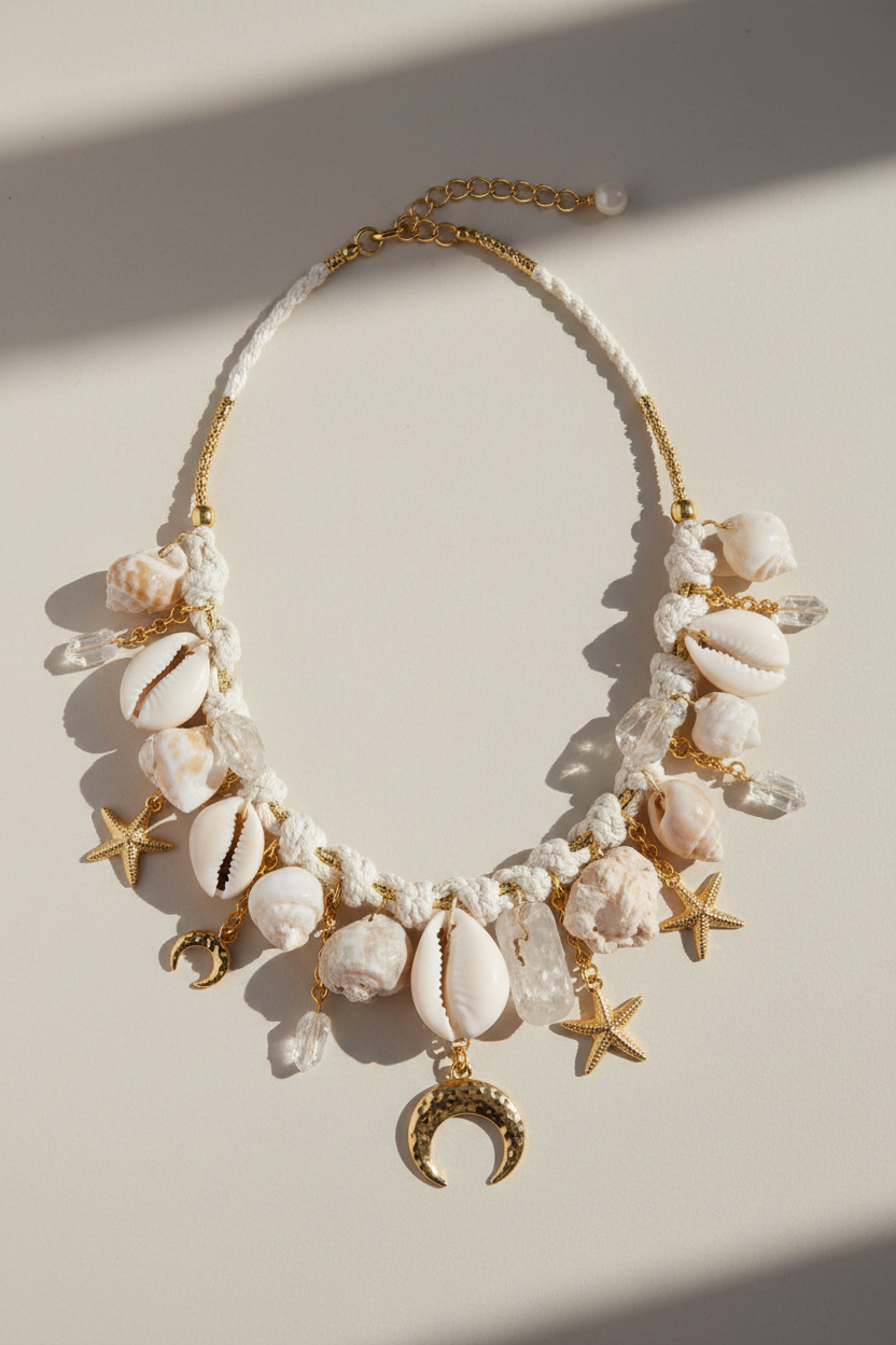 Collar Conchas y Piedras